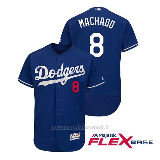 Maglia Baseball Uomo Los Angeles Dodgers Manny Machado Flex Base Autentico Collezione Alternato Royal